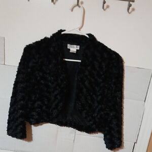 Robbie Bee Black Faux Fur Jacket